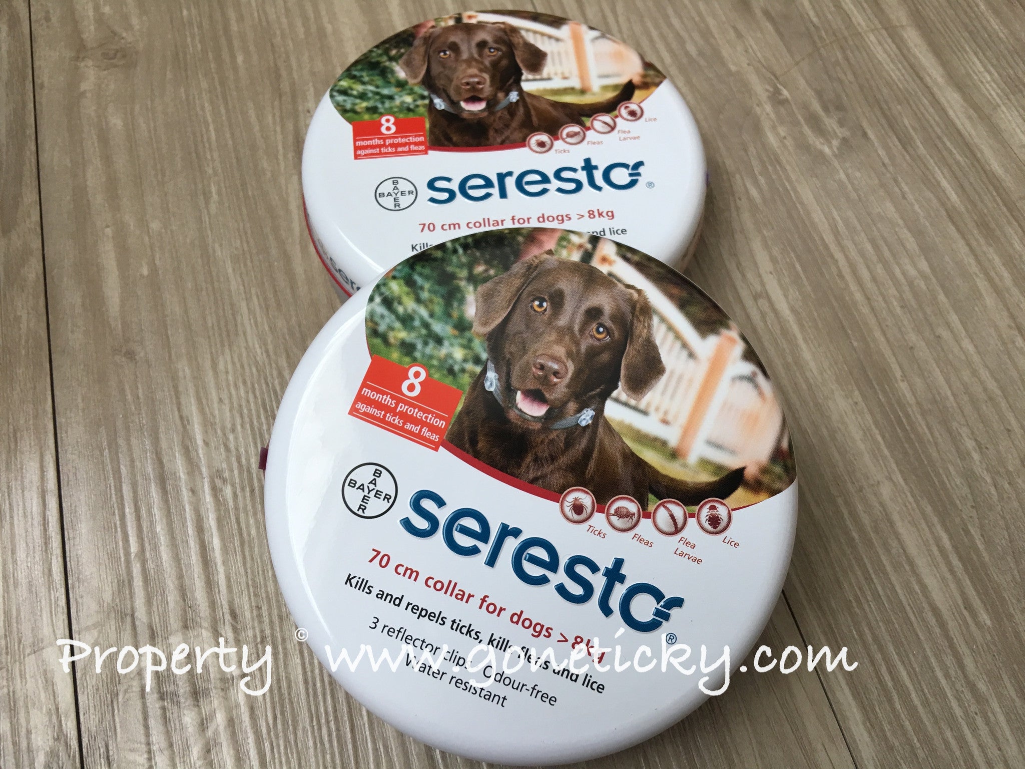 2 Cans Seresto® Fleas and Ticks Collar for Dogs 8 Months 8kg