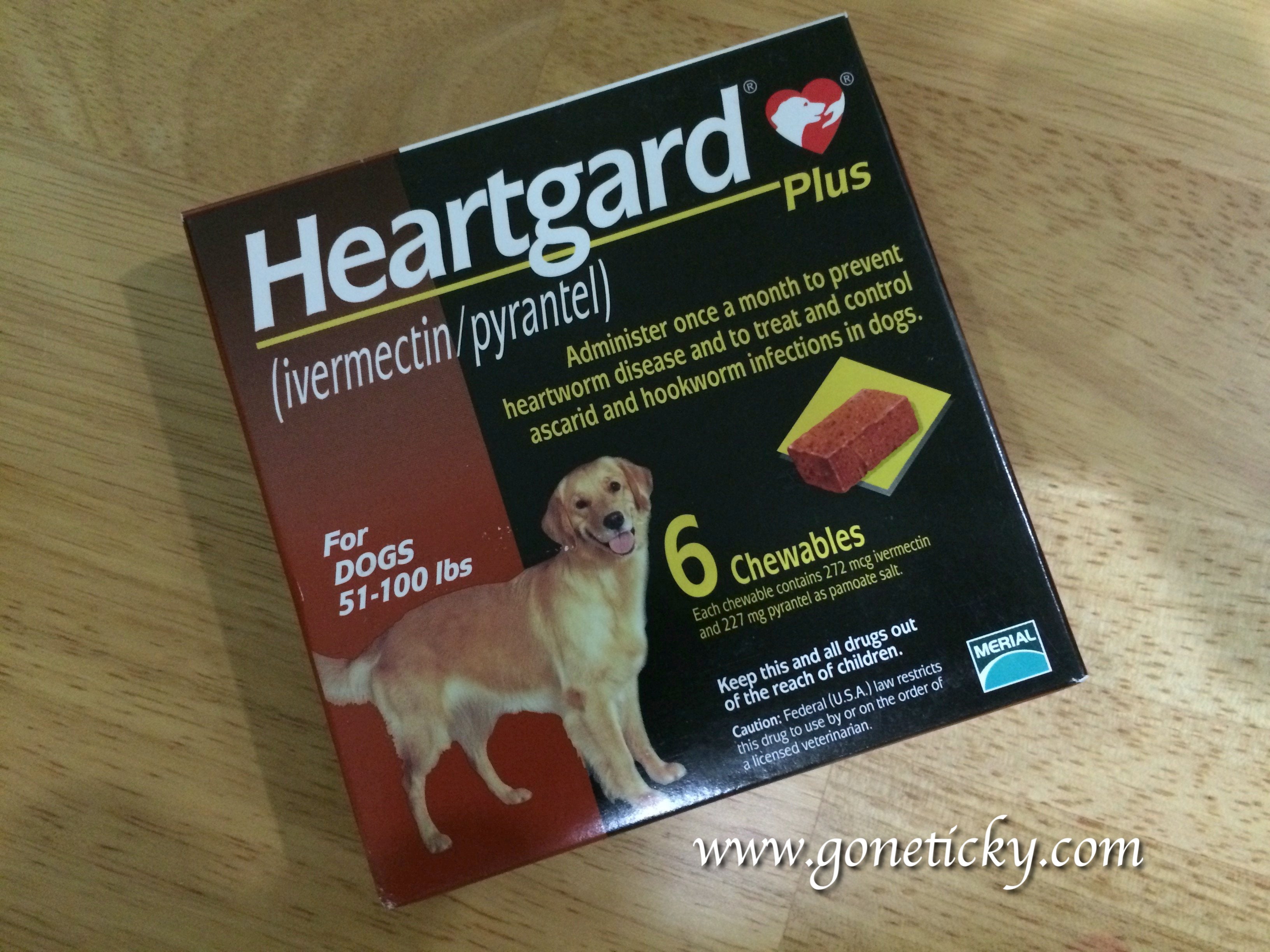 6 Chewable Beef Flavoured Heartgard Plus for Large Dogs Heartworm 51-100lbs (272mcg)