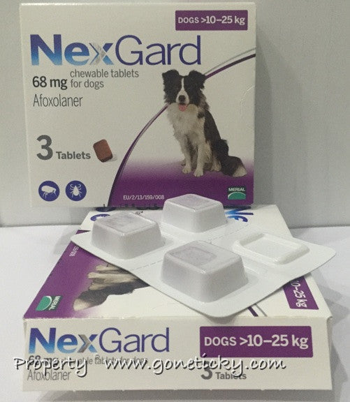 NexGard (68mg/Purple) Chewable Tablets Kill Fleas Ticks Medium